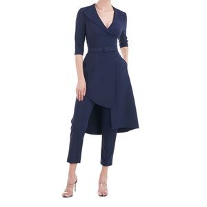 Kay Unger jumpsuit Kori Walk Thru blue size 8